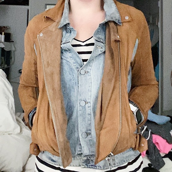 All Saint Frame Denim & Suede Jacket - Picture 15 of 16